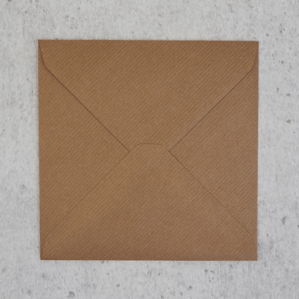 Umschlag quadratisch 155x155mm Naturpapier Braun