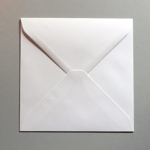 Umschlag quadratisch weiß strukturiert 155x155mm